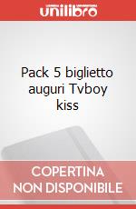Pack 5 biglietto auguri Tvboy kiss articolo cartoleria