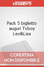 Pack 5 biglietto auguri Tvboy Leo&Lisa articolo cartoleria