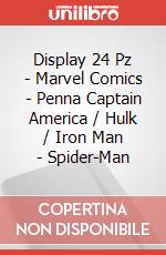 Display 24 Pz - Marvel Comics - Penna Captain America / Hulk / Iron Man - Spider-Man articolo cartoleria di Auguri Preziosi
