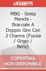 MBG - Greta Menchi - Bracciale A Doppio Giro Con 2 Charms (Fucsia / Grigio / Nero) articolo cartoleria