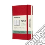 18 months, weekly, horizontal. Pocket, hard cover, scarlet red articolo cartoleria