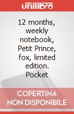 12 months, weekly notebook, Petit Prince, fox, limited edition. Pocket articolo cartoleria