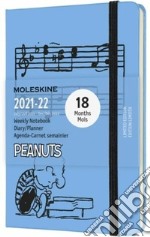 18 months, weekly notebook, Peanuts. Pocket, blue articolo cartoleria