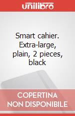 Smart cahier. Extra-large, plain, 2 pieces, black
