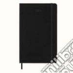 12 months, weekly notebook. Large, hard cover, black articolo cartoleria