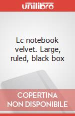 Lc notebook velvet. Large, ruled, black box articolo cartoleria