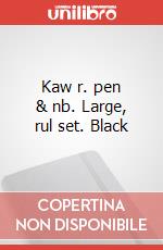 Kaw r. pen & nb. Large, rul set. Black articolo cartoleria
