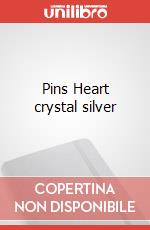 Pins Heart crystal silver articolo cartoleria