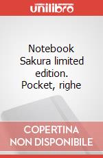 Notebook Sakura limited edition. Pocket, righe articolo cartoleria