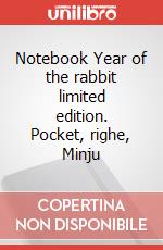 Notebook Year of the rabbit limited edition. Pocket, righe, Minju articolo cartoleria
