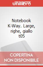 Notebook K-Way. Large, righe, giallo t05 articolo cartoleria