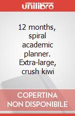 12 months, spiral academic planner. Extra-large, crush kiwi articolo cartoleria