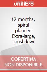 12 months, spiral planner. Extra-large, crush kiwi articolo cartoleria