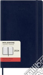 Agenda Giornaliera 2024 | Large | 12 mesi | Copertina Morbida Blu Zaffiro articolo cartoleria di Moleskine