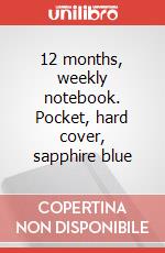 12 months, weekly notebook. Pocket, hard cover, sapphire blue articolo cartoleria