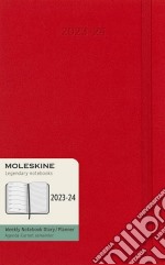 18 months, weekly notebook. Large, hard cover, scarlet red articolo cartoleria