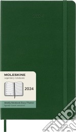 Agenda Settimanale 2024 | Large | 12 mesi | Copertina Rigida Verde Mirto articolo cartoleria di Moleskine