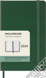 Agenda Settimanale 2024 | Pocket | 12 mesi | Copertina Rigida Verde Mirto articolo cartoleria di Moleskine