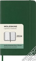 Agenda Settimanale 2024 - Pocket - 12 mesi - Copertina Morbida Verde Mirto art vari a