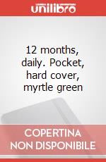 12 months, daily. Pocket, hard cover, myrtle green articolo cartoleria