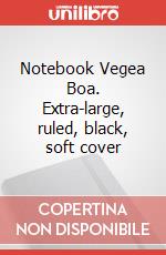 Notebook Vegea Boa. Extra-large, ruled, black, soft cover articolo cartoleria