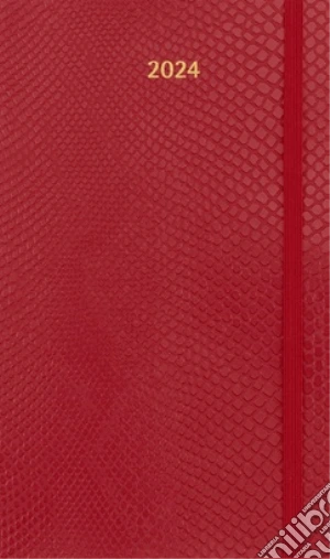 Agenda Precious & Ethical 2024 | Copertina Rossa Boa morbida vegana | Settimanale | 12 mesi