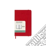 Agenda Settimanale 2025 - Pocket - Copertina Rigida - Rosso Scarlatto art vari a