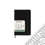 12 months, weekly, horizontal. pocket, hard cover, black art vari a
