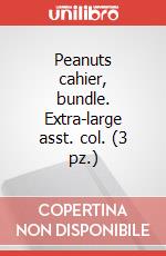 Peanuts cahier, bundle. Extra-large asst. col. (3 pz.) art vari a