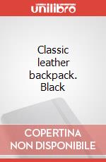 Classic leather backpack. Black articolo cartoleria