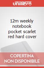 12m weekly notebook pocket scarlet red hard cover articolo cartoleria
