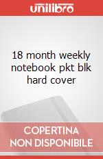 18 month weekly notebook pkt blk hard cover articolo cartoleria
