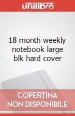 18 month weekly notebook large blk hard cover articolo cartoleria