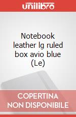 Notebook leather lg ruled box avio blue (Le) articolo cartoleria