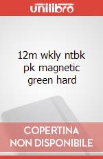12m wkly ntbk pk magnetic green hard articolo cartoleria