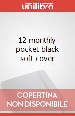 12 monthly pocket black soft cover articolo cartoleria