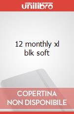 12 monthly xl blk soft articolo cartoleria
