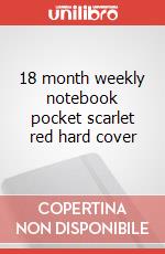18 month weekly notebook pocket scarlet red hard cover articolo cartoleria