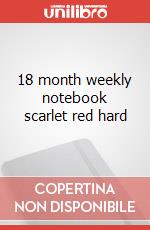 18 month weekly notebook scarlet red hard articolo cartoleria