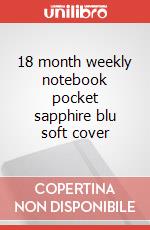 18 month weekly notebook pocket sapphire blu soft cover articolo cartoleria