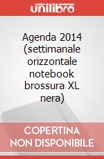 Agenda 2014 (settimanale orizzontale notebook brossura XL nera) art vari a