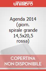 Agenda 2014 (giorn. spirale grande 14,5x20,5 rossa) art vari a