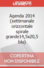 Agenda 2014 (settimanale orizzontale spirale grande14,5x20,5 blu) art vari a