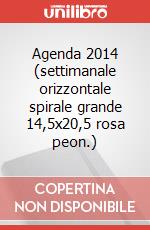 Agenda 2014 (settimanale orizzontale spirale grande 14,5x20,5 rosa peon.) art vari a