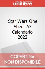 Star Wars One Sheet A3 Calendario 2022 articolo cartoleria