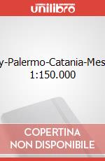 Sicily-Palermo-Catania-Messina 1:150.000 articolo cartoleria