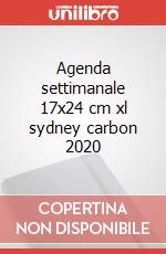 Agenda settimanale 17x24 cm xl sydney carbon 2020 articolo cartoleria