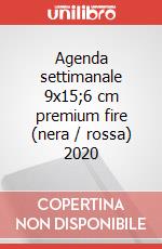 Agenda settimanale 9x15;6 cm premium fire (nera / rossa) 2020 articolo cartoleria