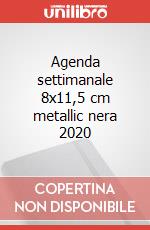 Agenda settimanale 8x11,5 cm metallic nera 2020 articolo cartoleria