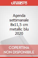 Agenda settimanale 8x11,5 cm metallic blu 2020 articolo cartoleria
